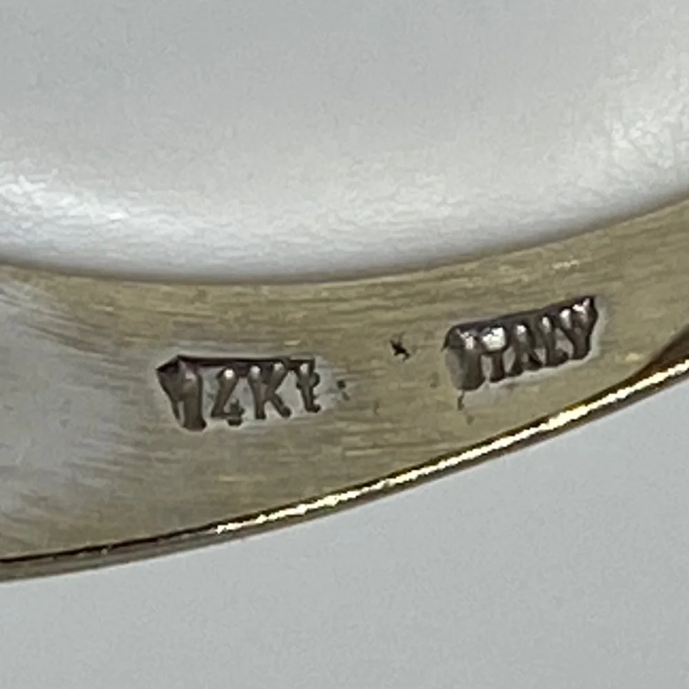 Italian 14k White Gold Dome Ring